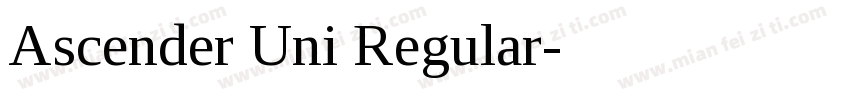 Ascender Uni Regular字体转换
